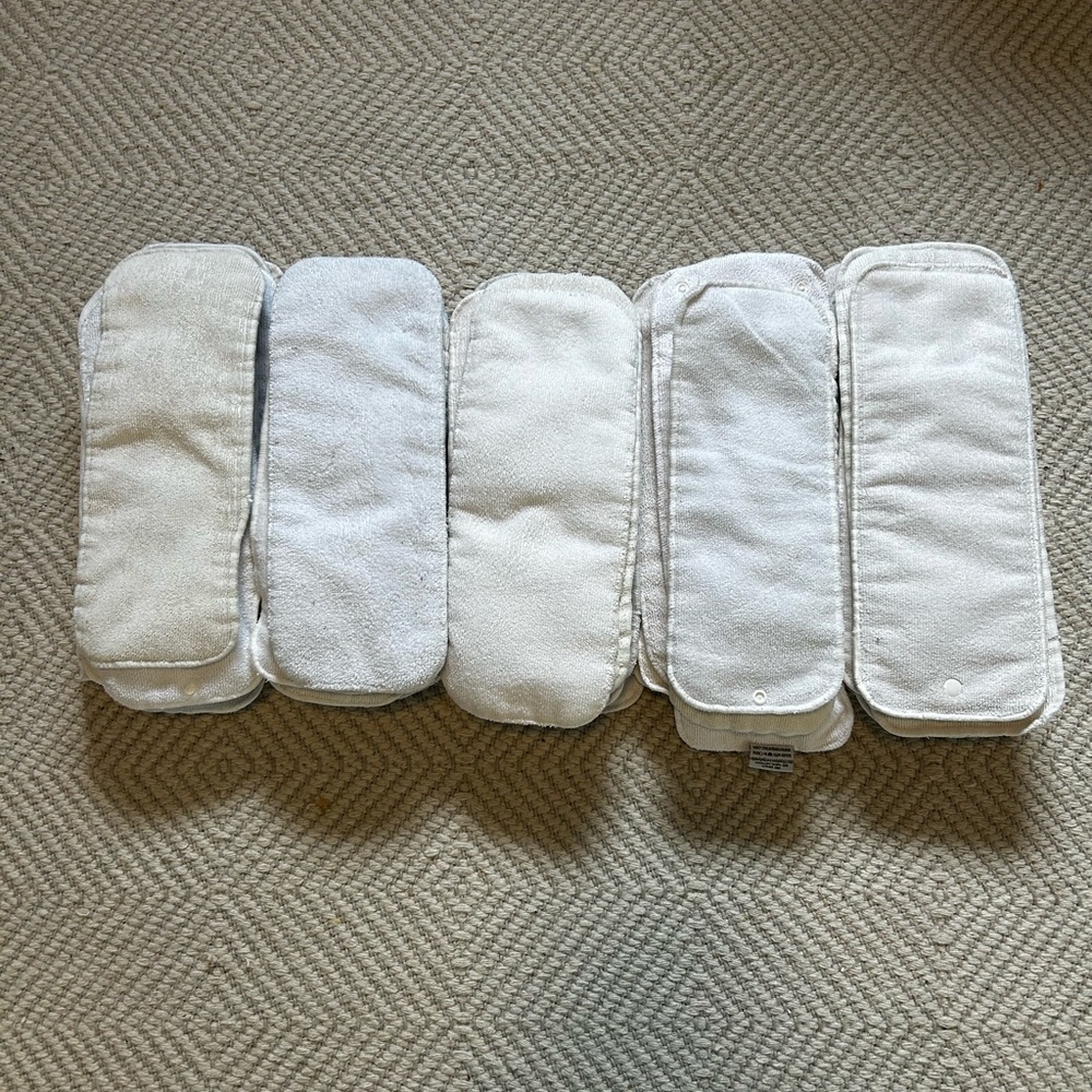 Bundles of 10 microfibre cloth diaper inserts